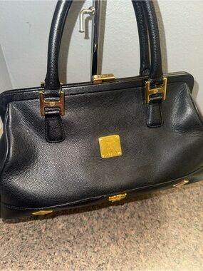 MCM Black Pebbled leather Doctor bag EUC